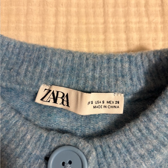 Zara Soft Blue Women's Cardigan - Picture 3 of 4